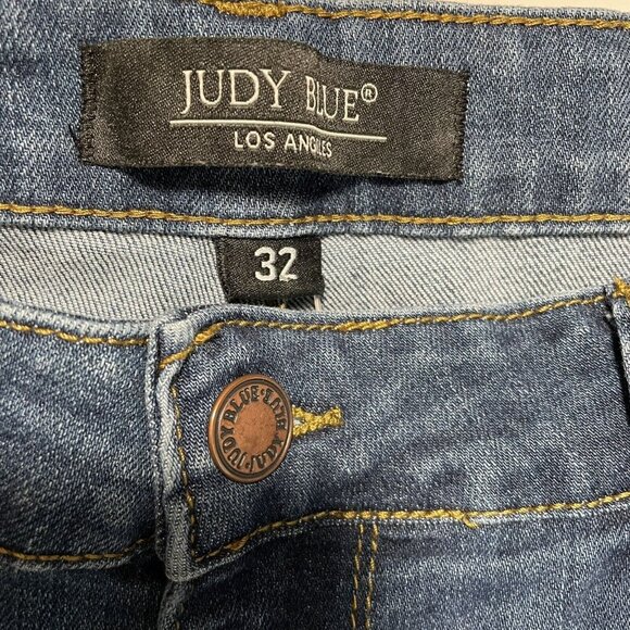Judy Blue Angie Jeans Womens 32 Relaxed Fit Blue Denim Mid Rise Stretch - Picture 7 of 13